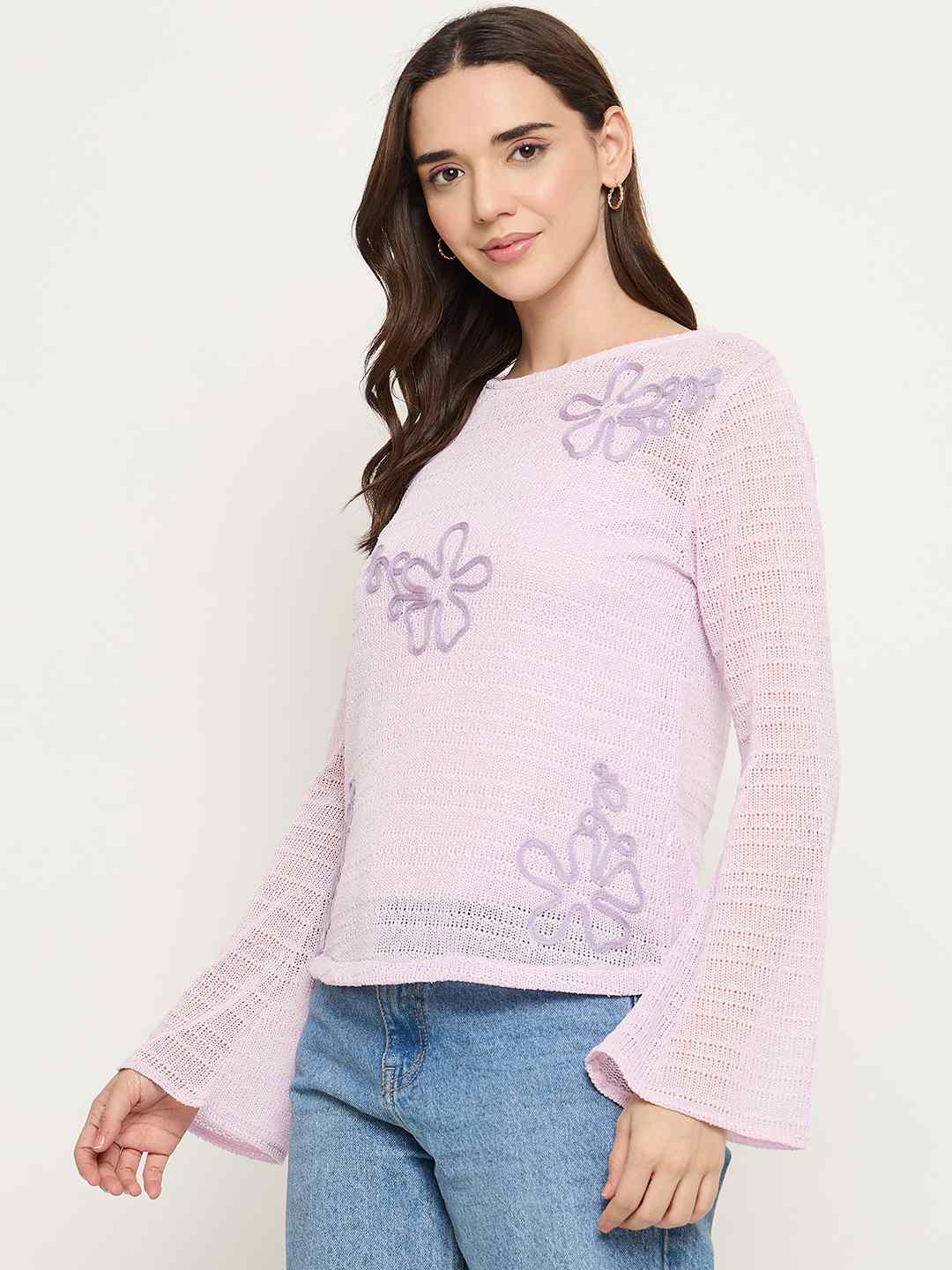 Madame Mauve Lace Fabric Top - Image 5