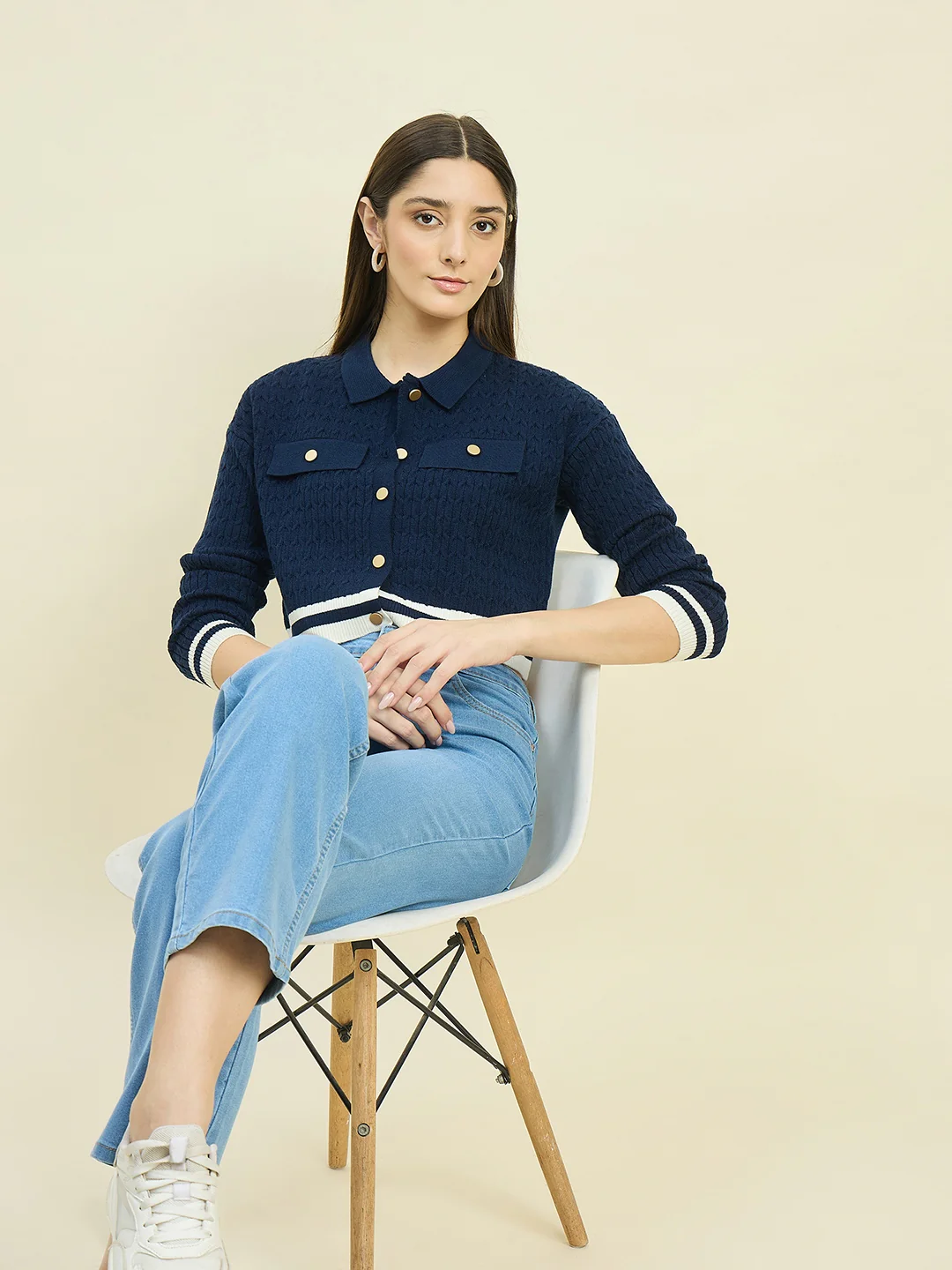 Madame Blue Knit Top - Image 2