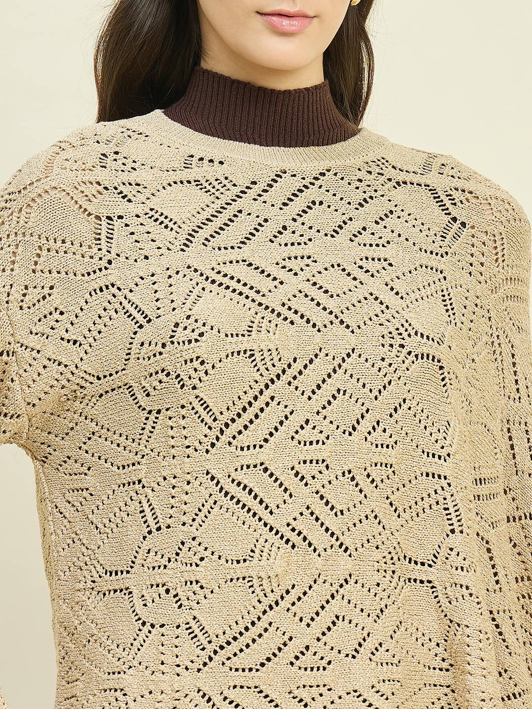 Madame Brown Dress and Cape Knit Co-ord Set - Image 8
