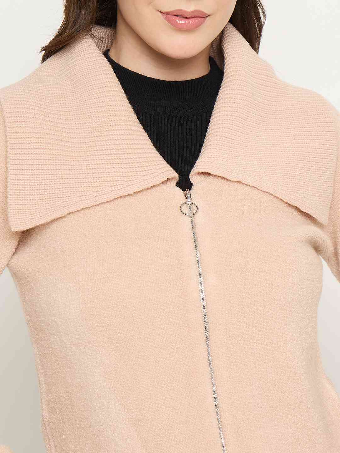 Madame Wide Collar Peach Sweater - Image 7