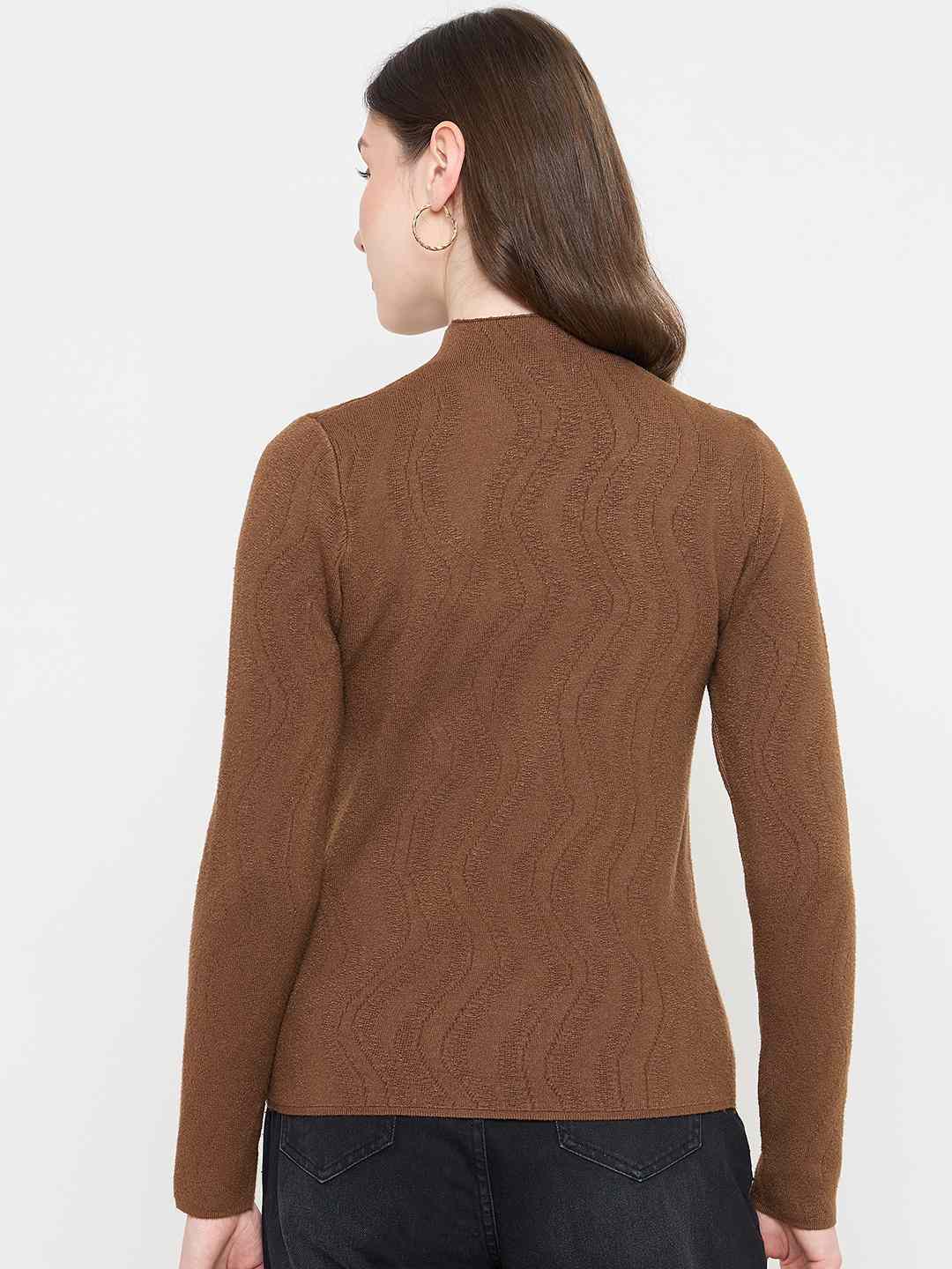 Madame Brown Mock Neck Sweater - Image 6