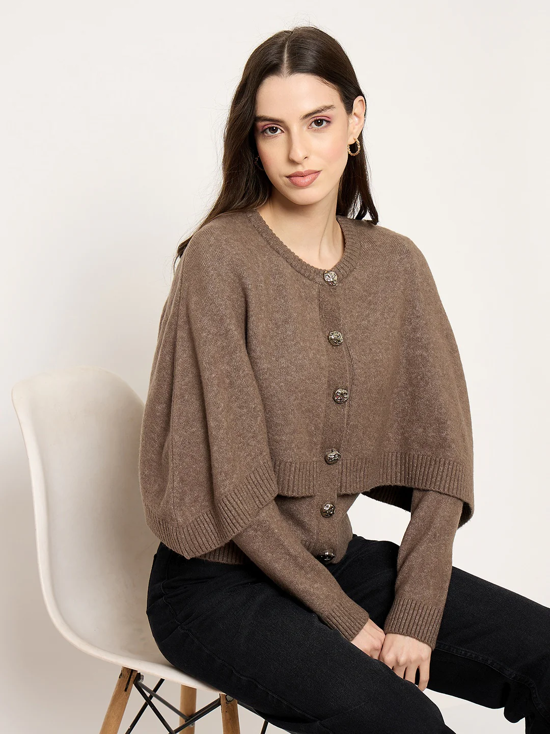 Madame Brown Embellished Sweater - Image 2