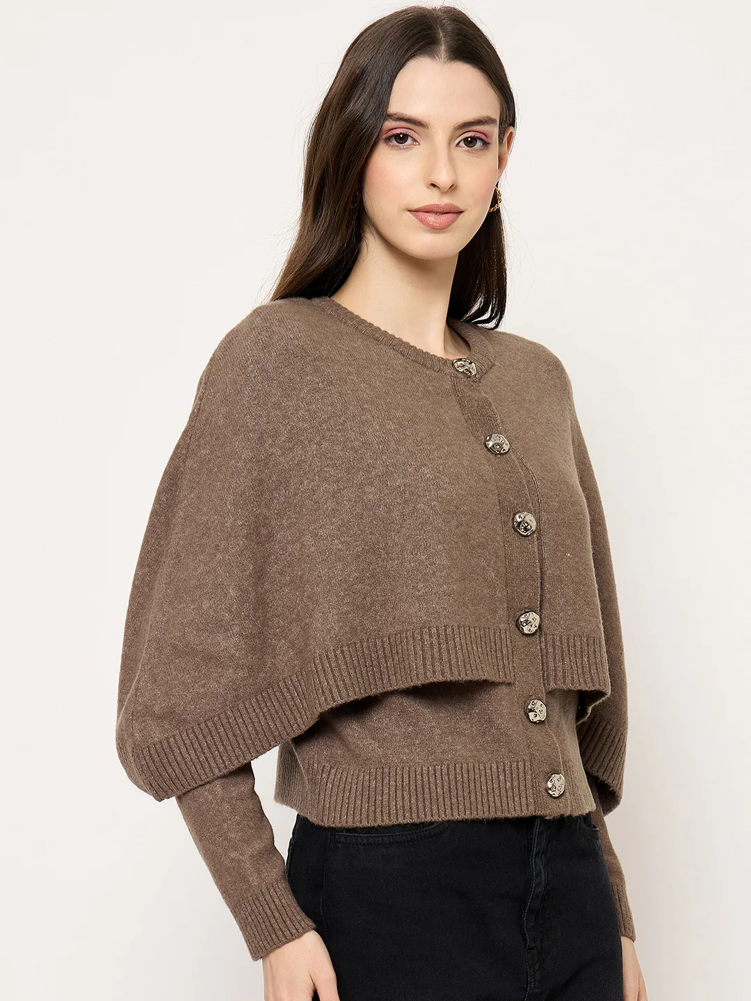Madame Brown Embellished Sweater - Image 4