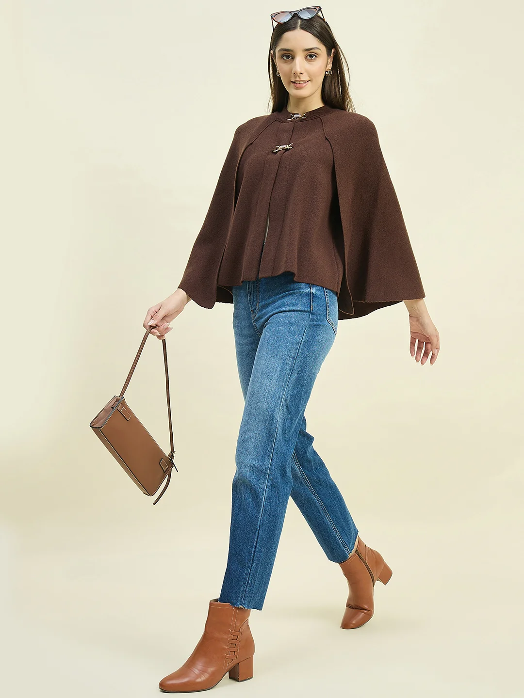 Madame Brown Shrug with Flared Sleeves - Image 3