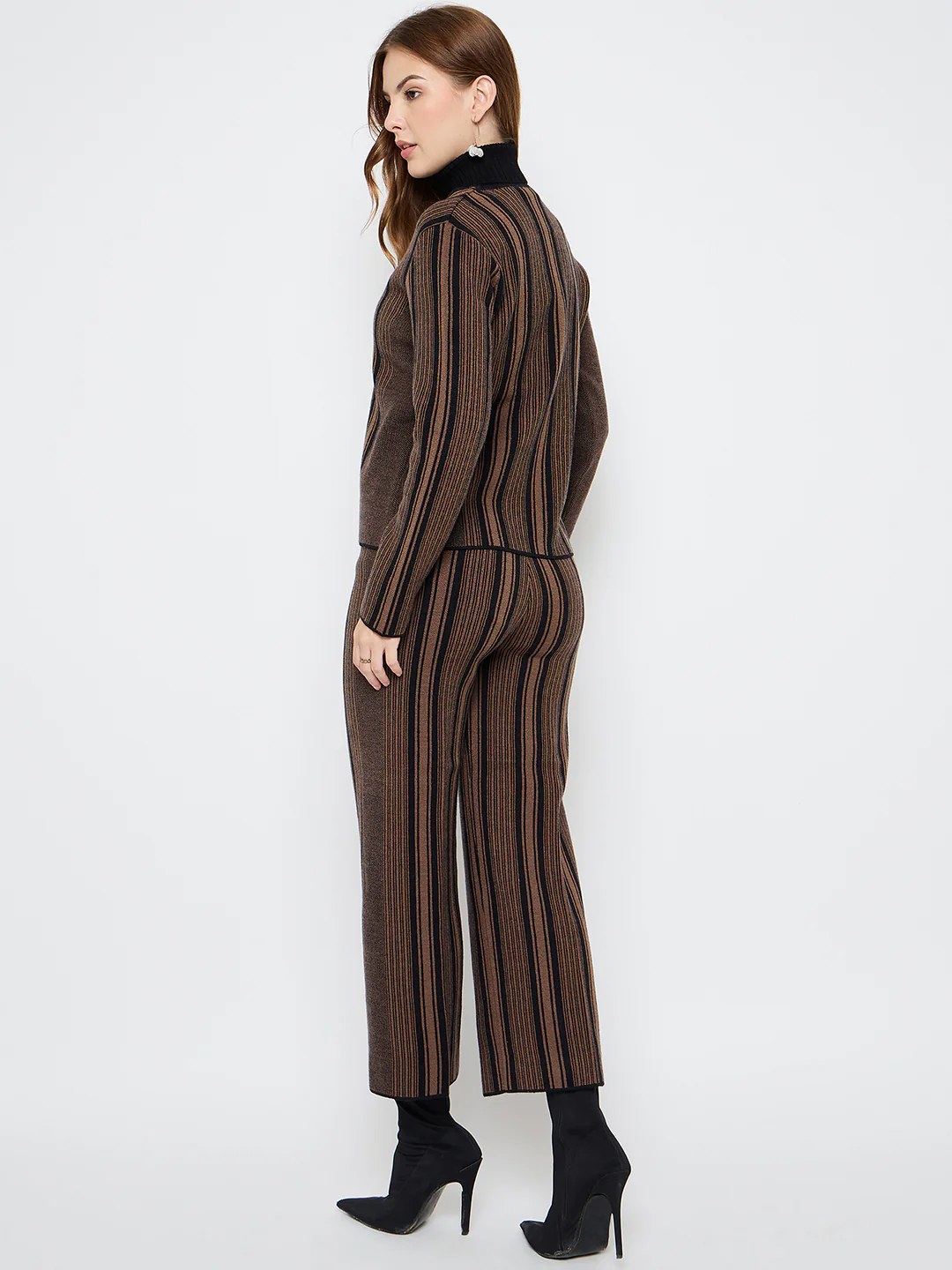 Madame Striped Three Piece Brown Co-ord Set - Image 7