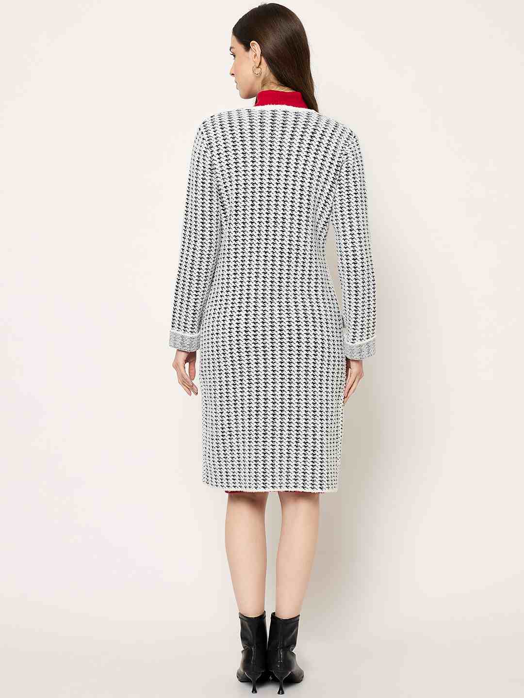 Madame Off White Dress and Cardigan Knitted Co-ord Set - Image 7