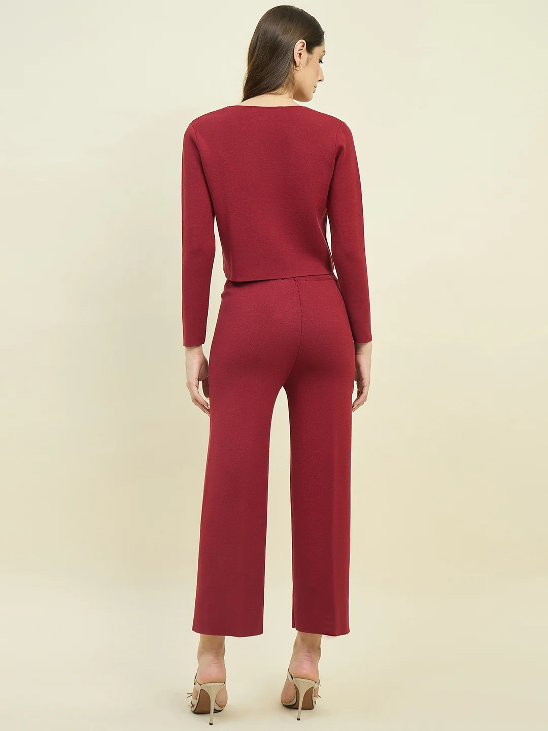 Madame Maroon Knit Co-ord Set - Image 6