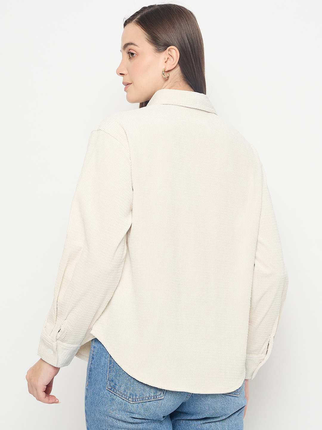 Madame Cutwork Detailed Off White Shirt - Image 6