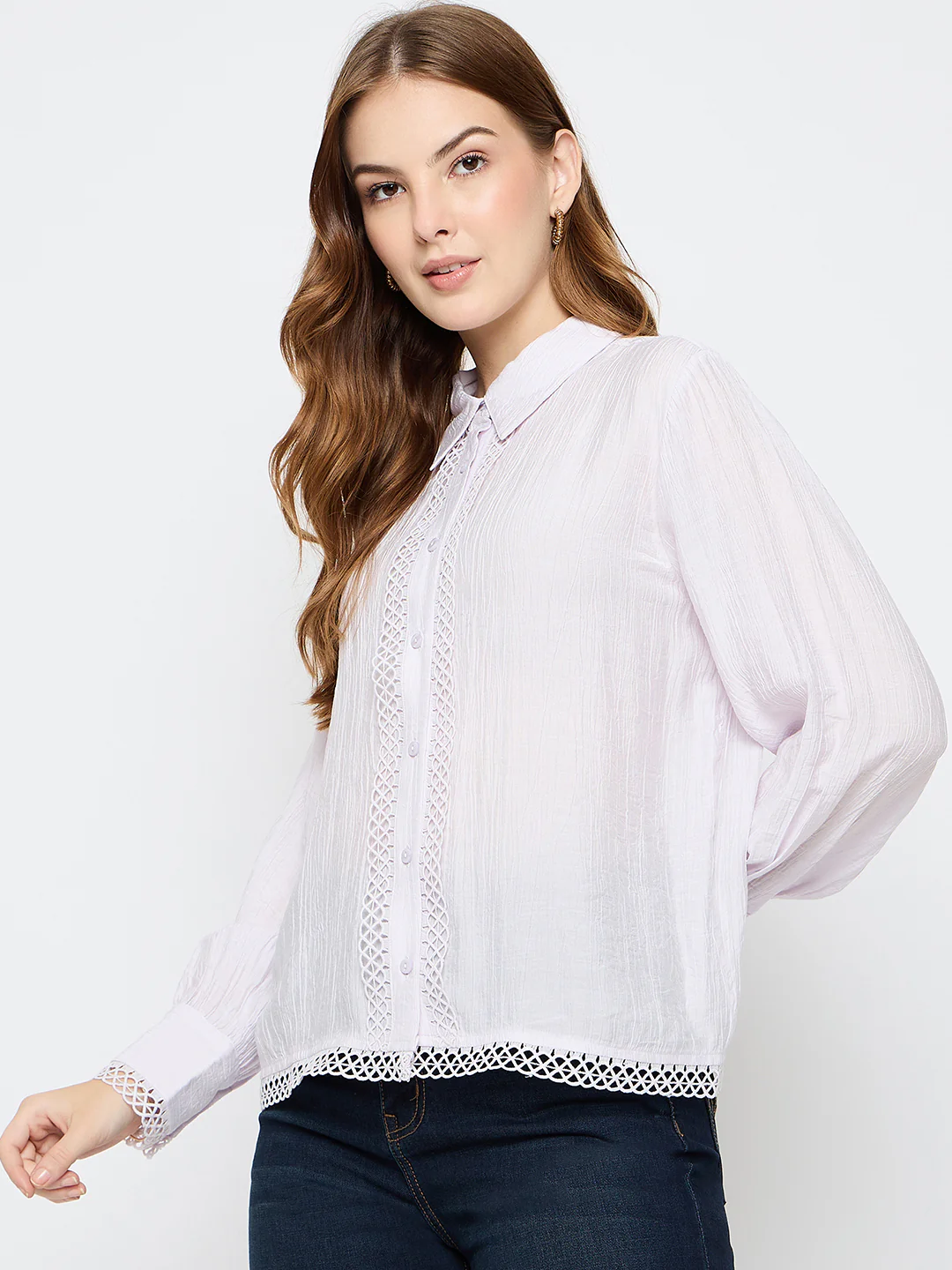 Madame Rayon Blend Lilac Shirt - Image 5