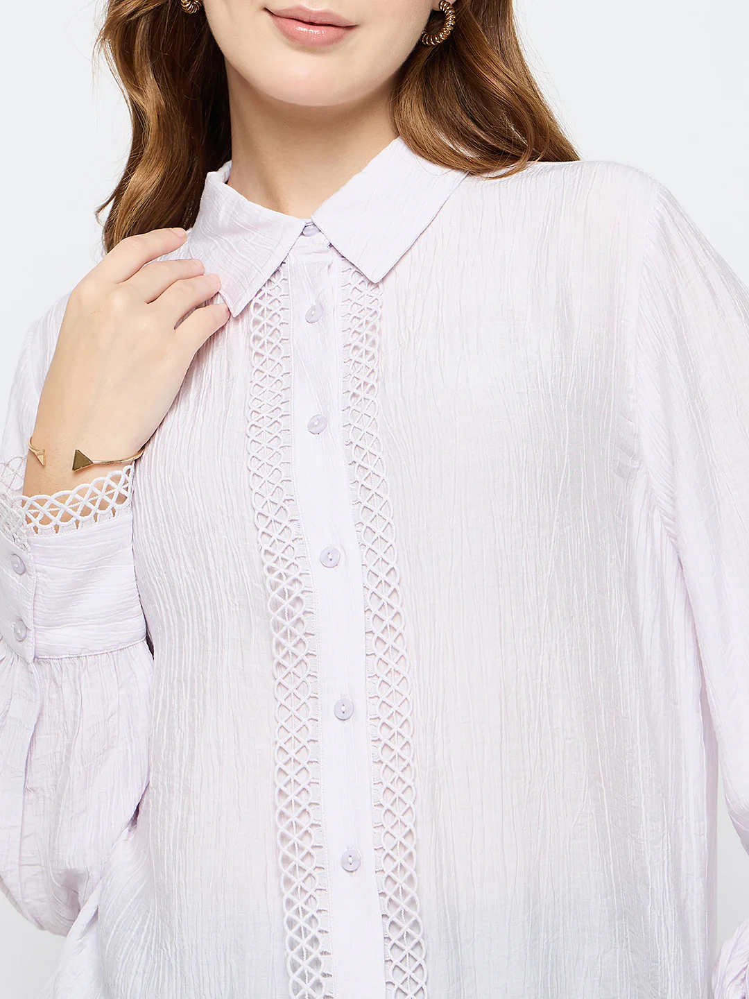 Madame Rayon Blend Lilac Shirt - Image 7