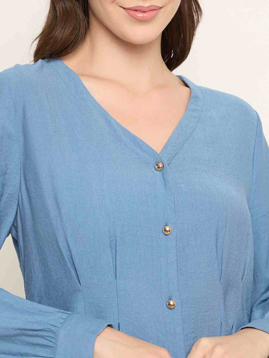 Madame Rayon Blend V-Neck Top - Image 7
