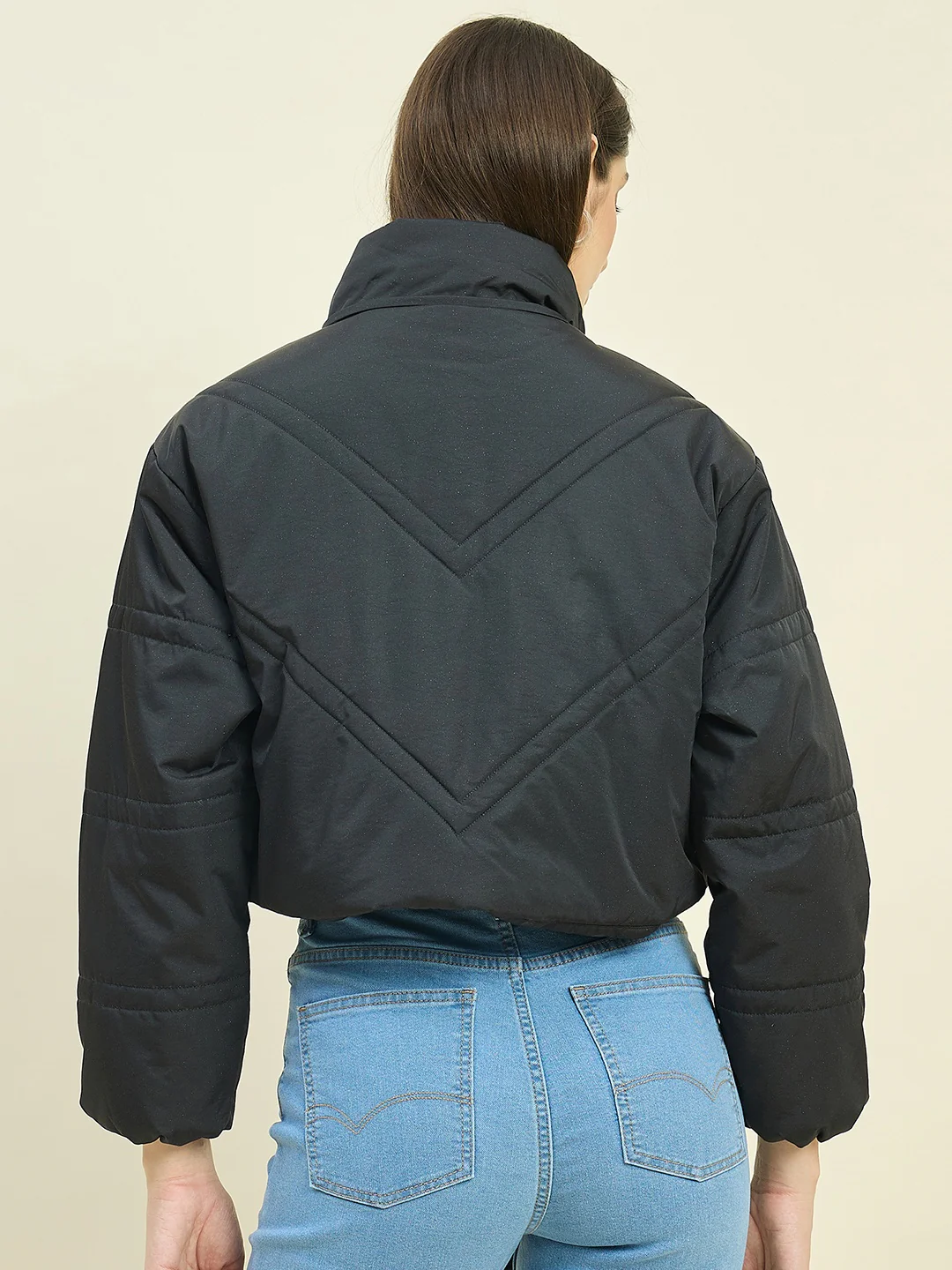Madame Black Puffer Jacket - Image 6