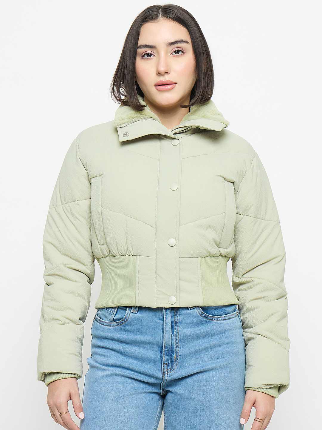 Madame Quilted Mint Jacket - Image 3