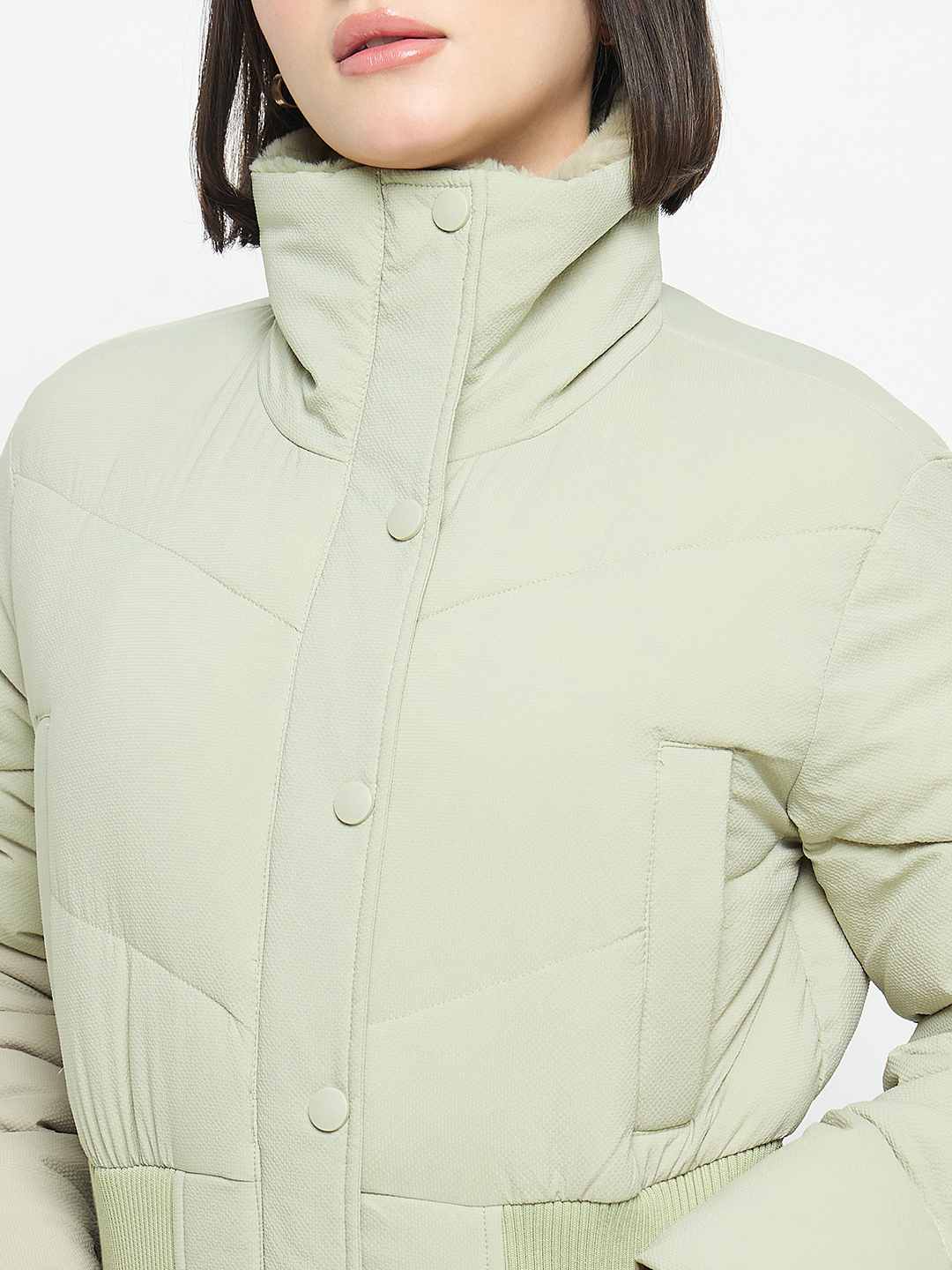 Madame Quilted Mint Jacket - Image 7