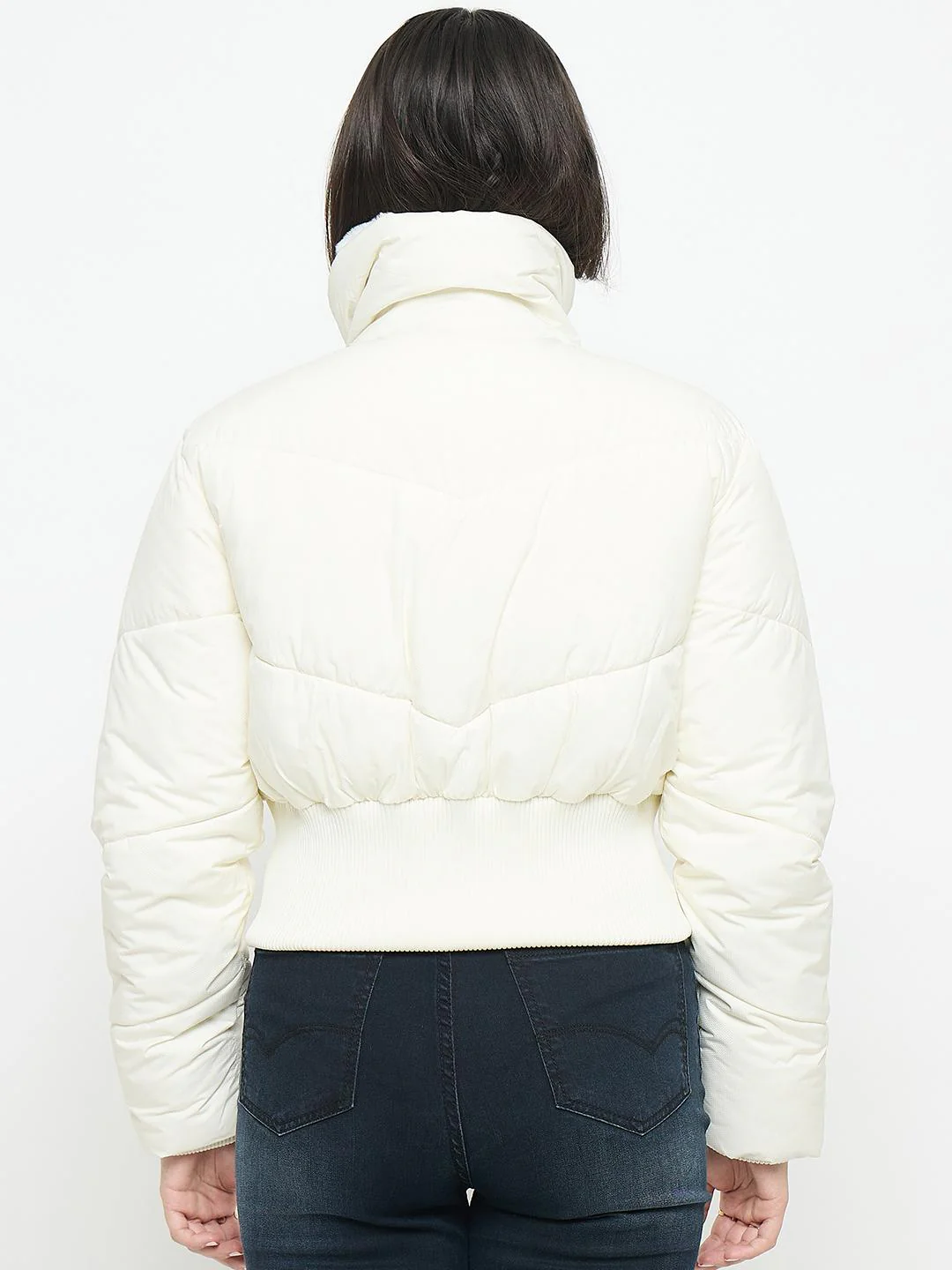 Madame Quilted Off White Jacket - Image 6