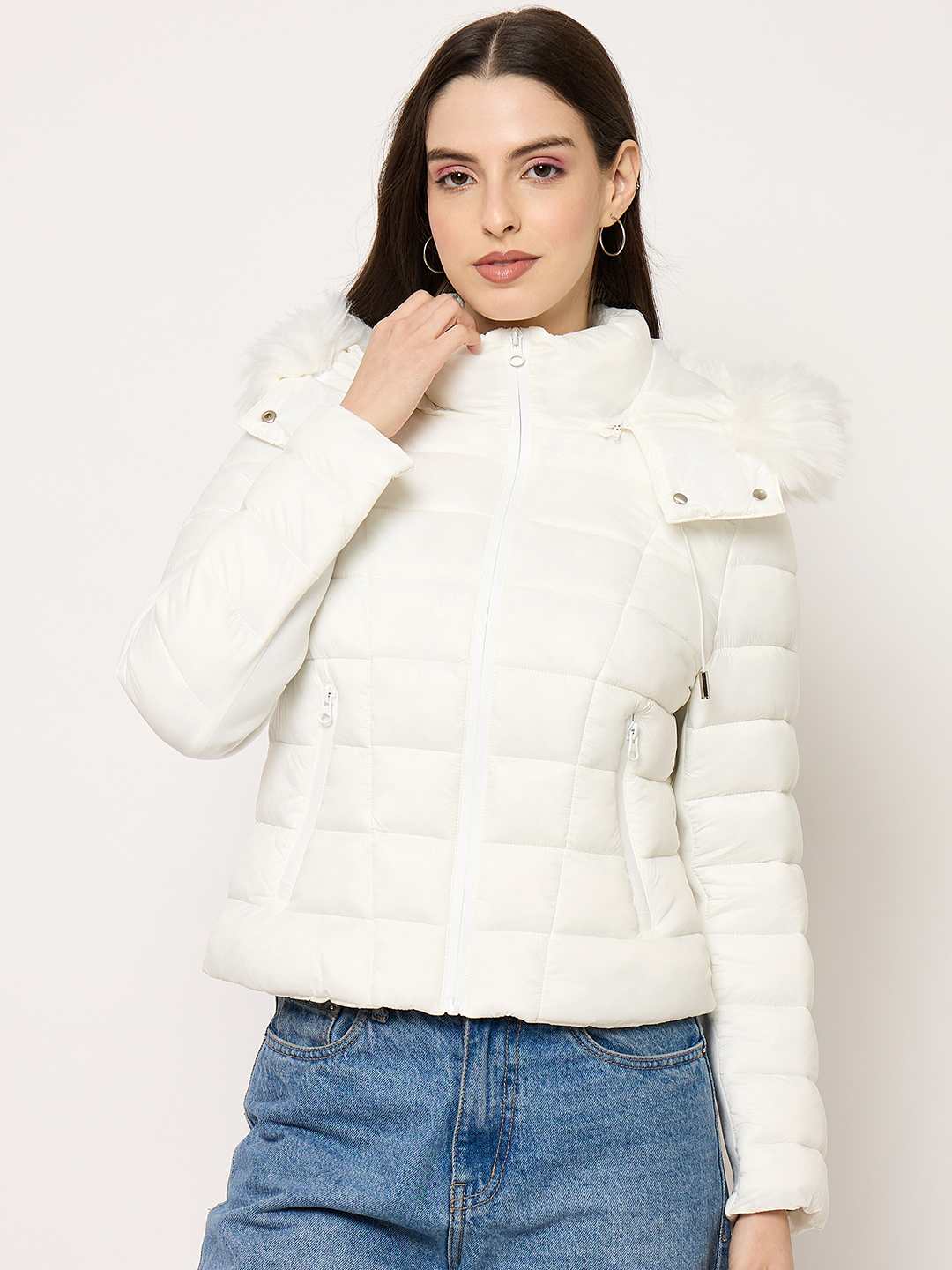 Madame White Quilted Jacket - Image 2