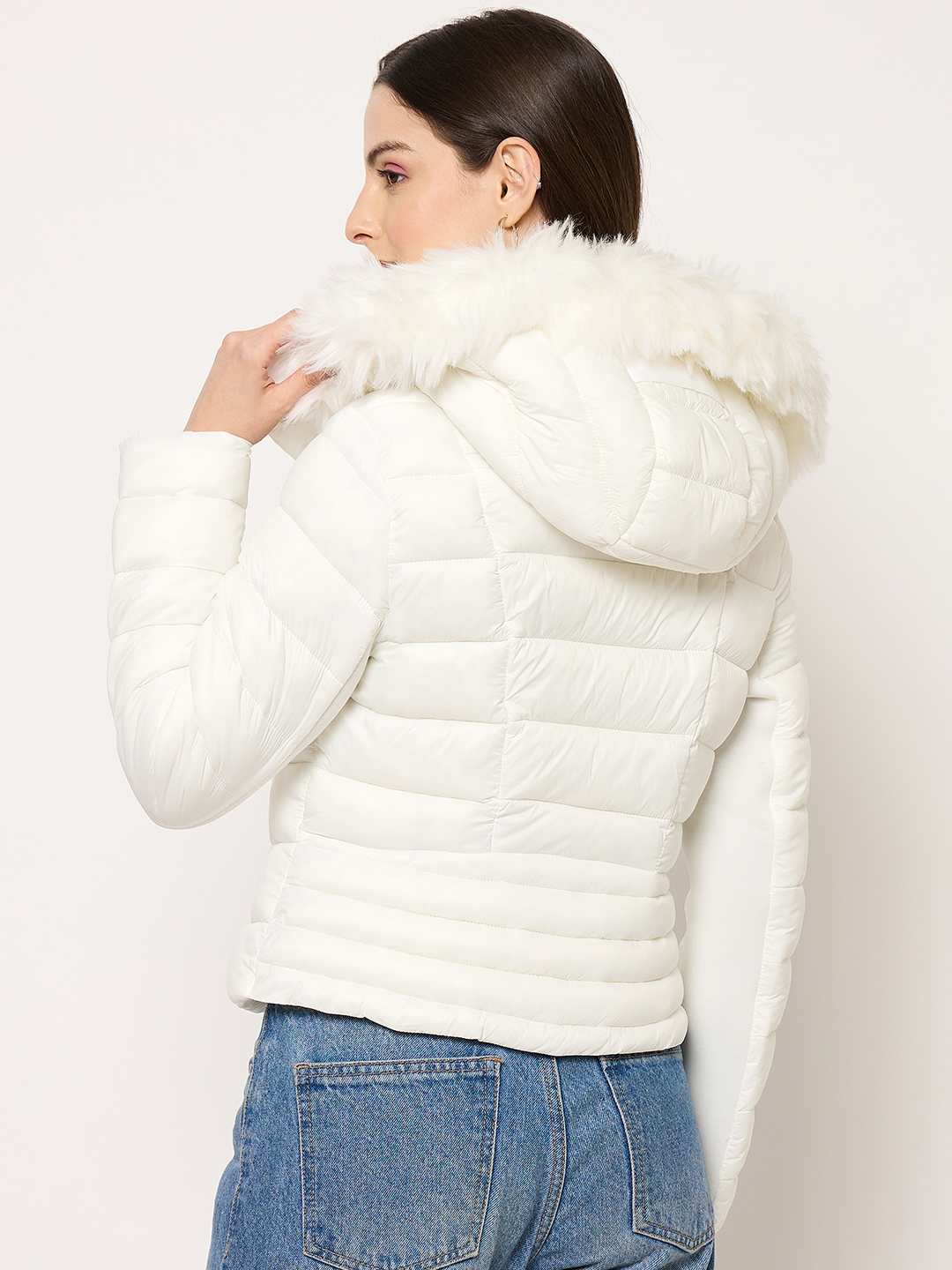 Madame White Quilted Jacket - Image 6