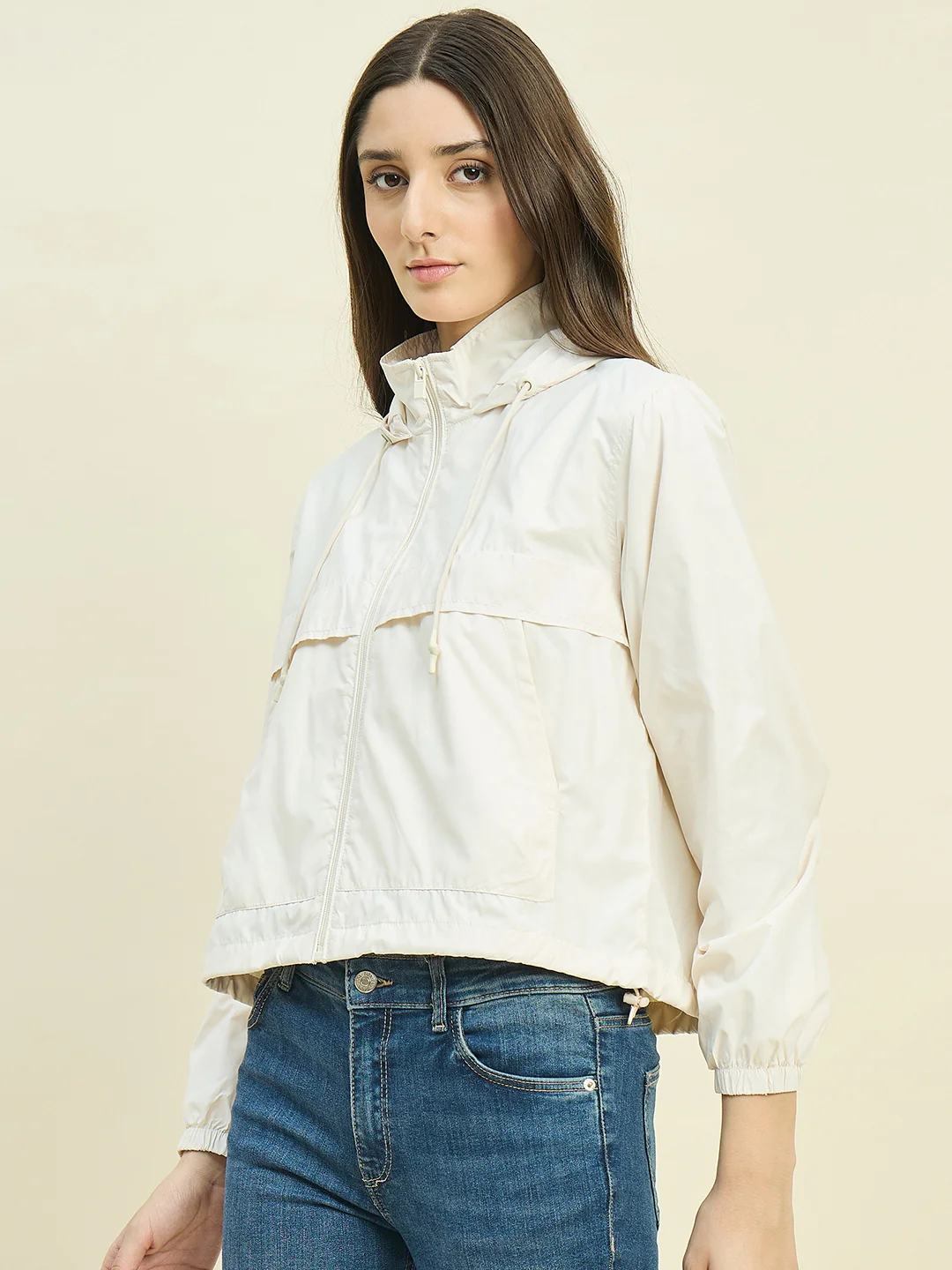 Madame Beige Hooded Jacket - Image 5