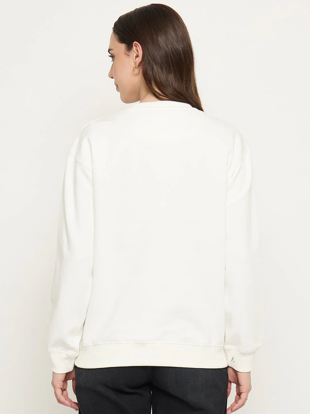 Madame Floral Print White Sweatshirt - Image 6