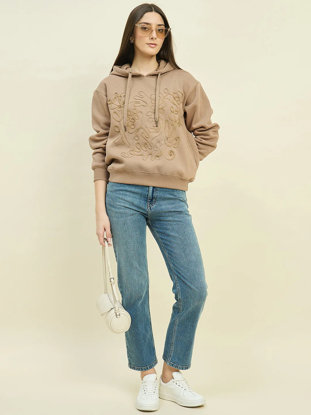 Madame Beige Cotton Blend Sweatshirt - Image 2