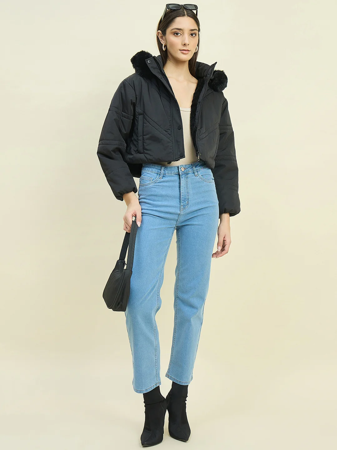 Madame Light Blue Cotton Blend Jeans - Image 2