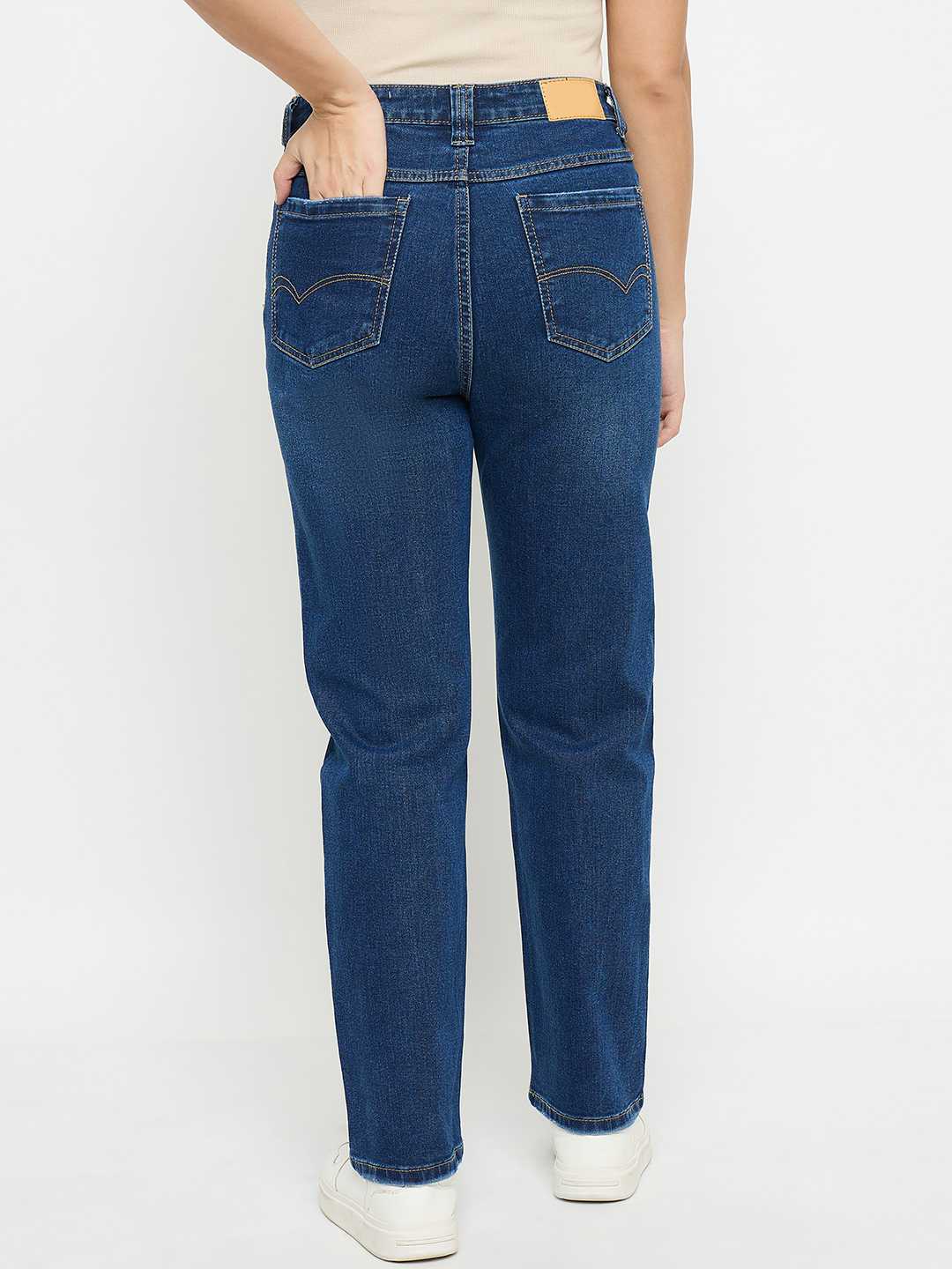 Madame Straight Fit Mid Blue Jeans - Image 6