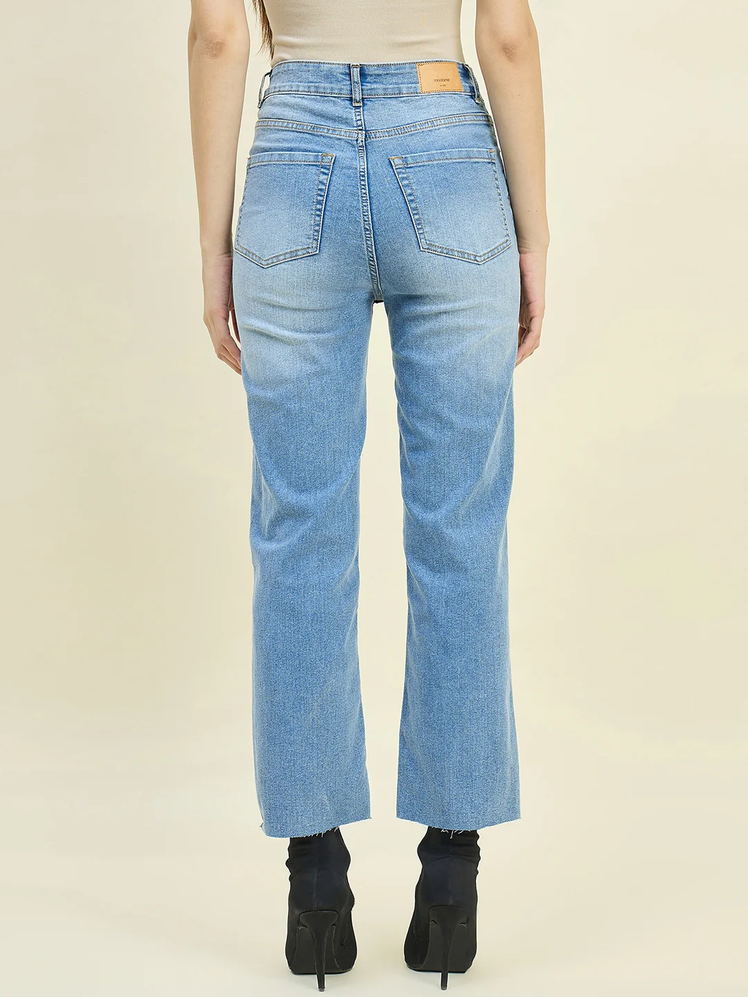 Madame Light Blue Straight Fit Jeans - Image 6