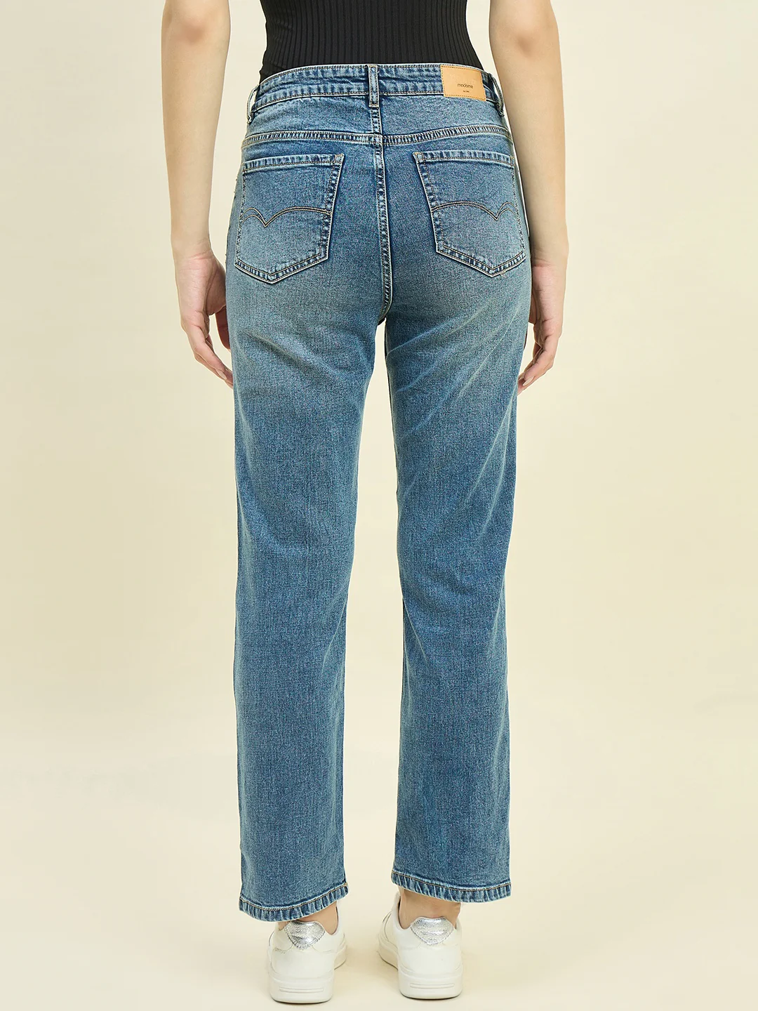 Madame Blue Straight Fit Jeans - Image 6