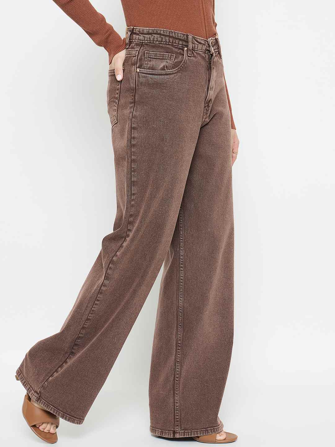 Madame Brown Straight Fit Jeans - Image 4