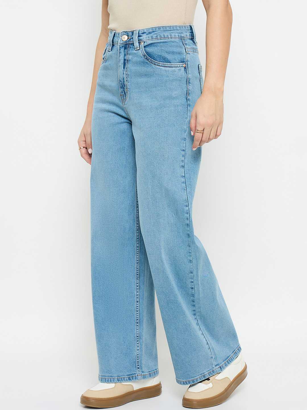 Madame Light Blue Straight Fit Jeans - Image 5