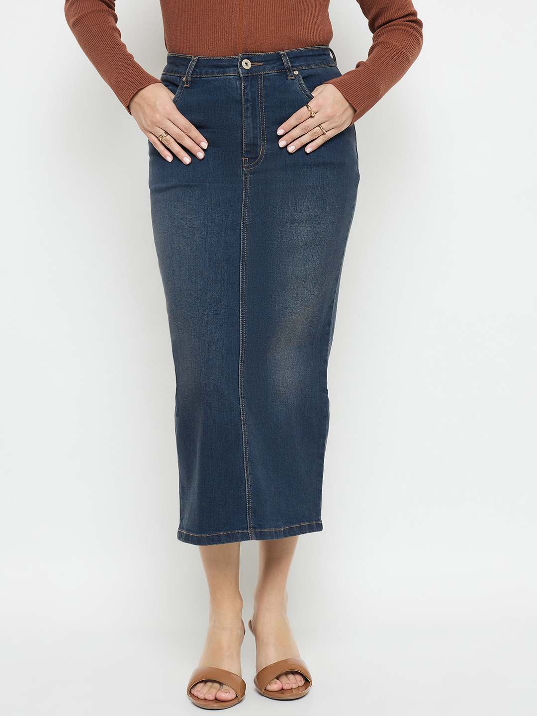 Madame Midnight Blue Denim Skirt - Image 2