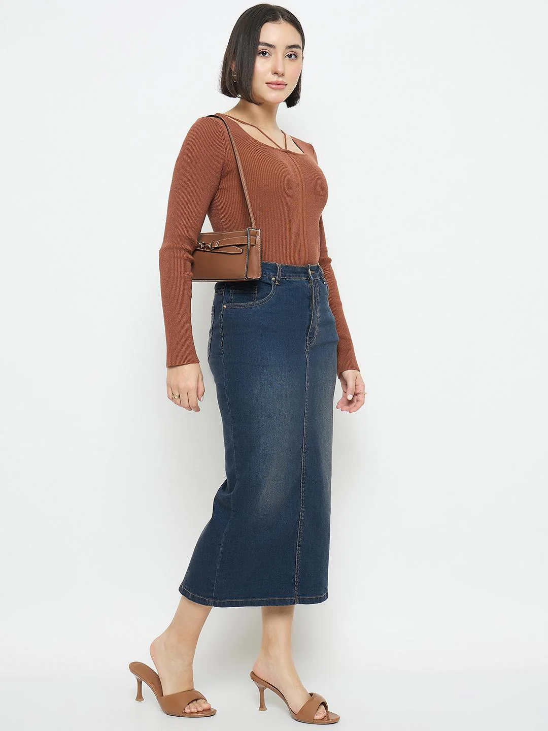Madame Midnight Blue Denim Skirt - Image 3