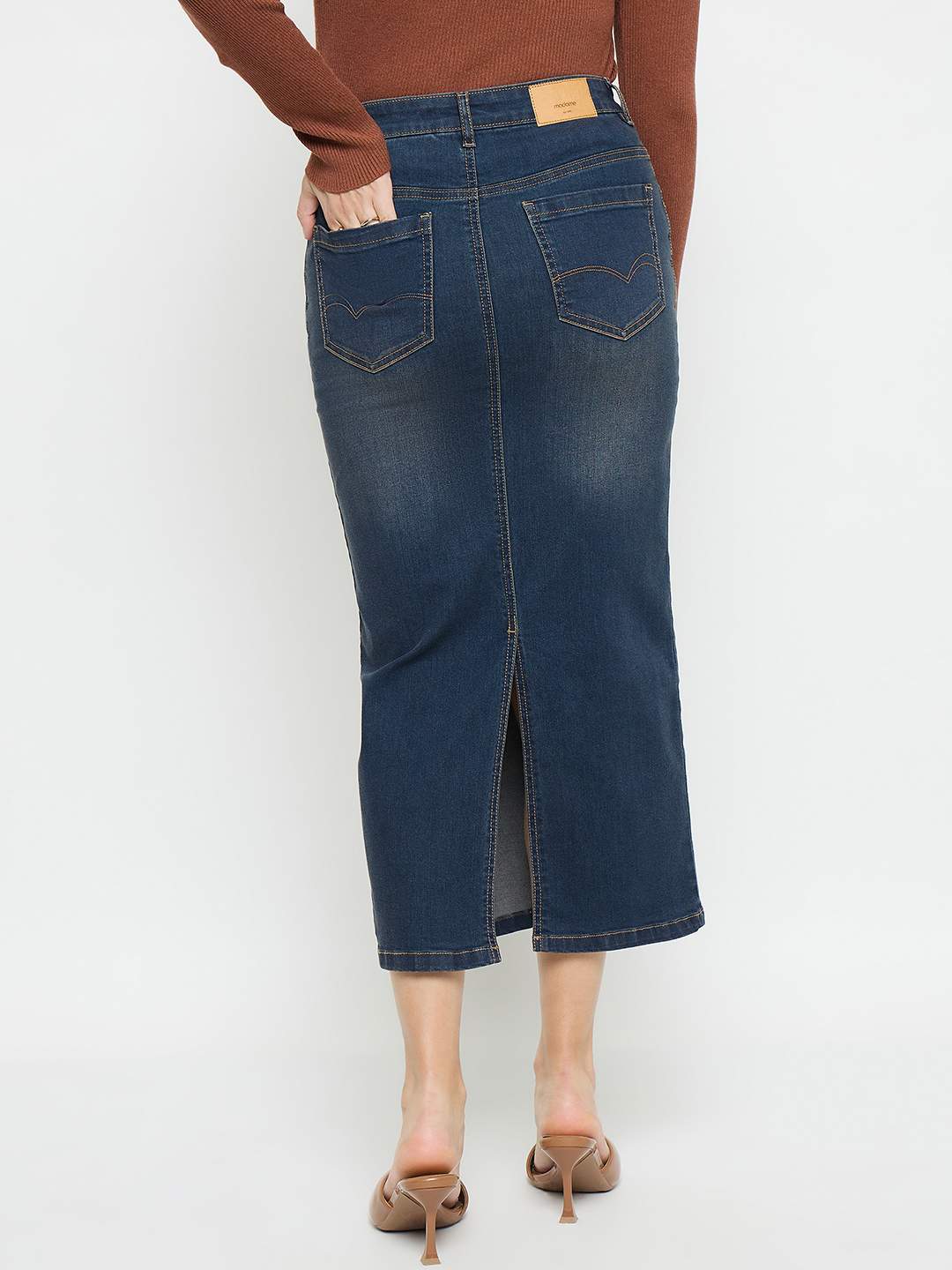 Madame Midnight Blue Denim Skirt - Image 7