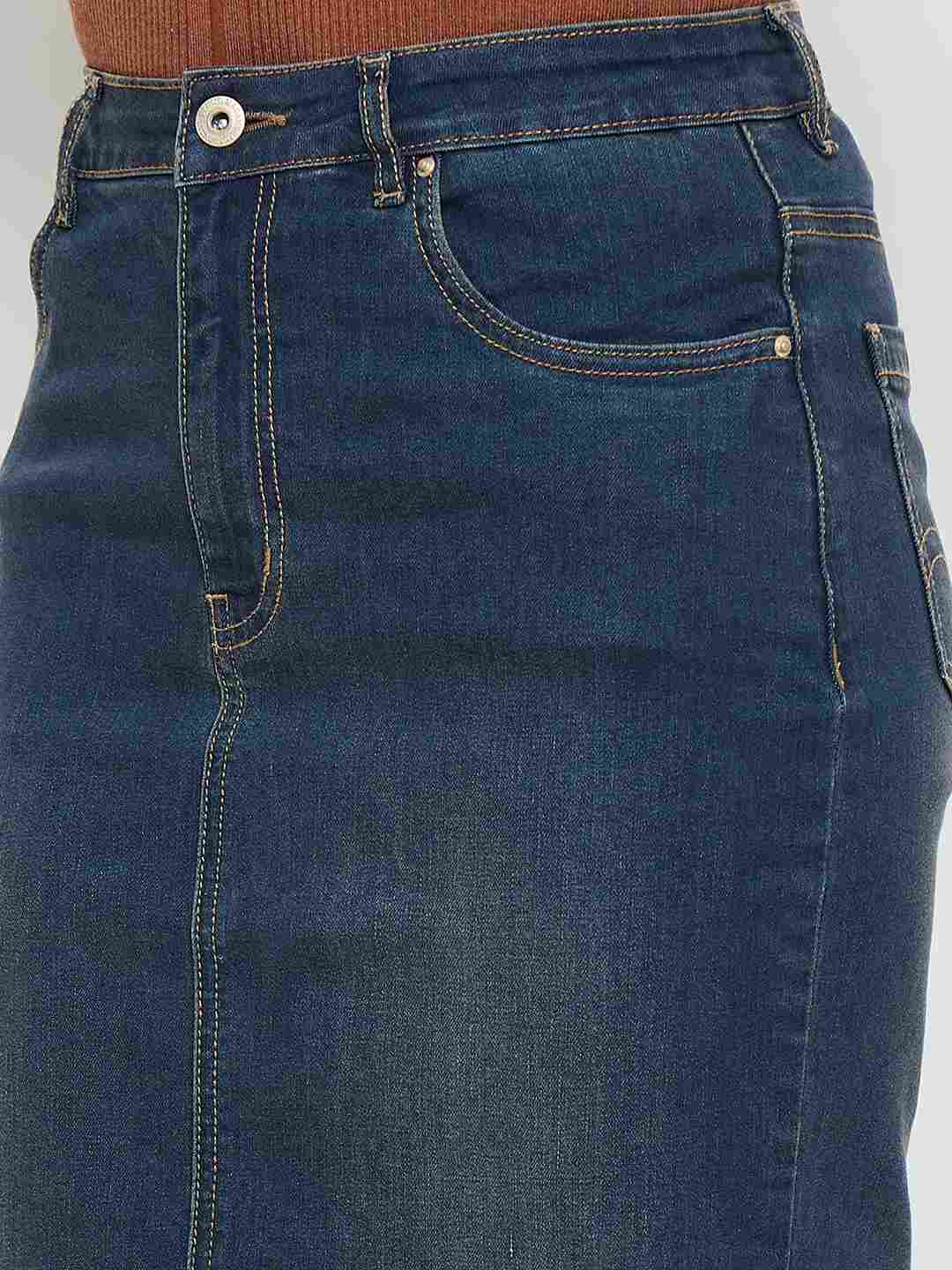 Madame Midnight Blue Denim Skirt - Image 8