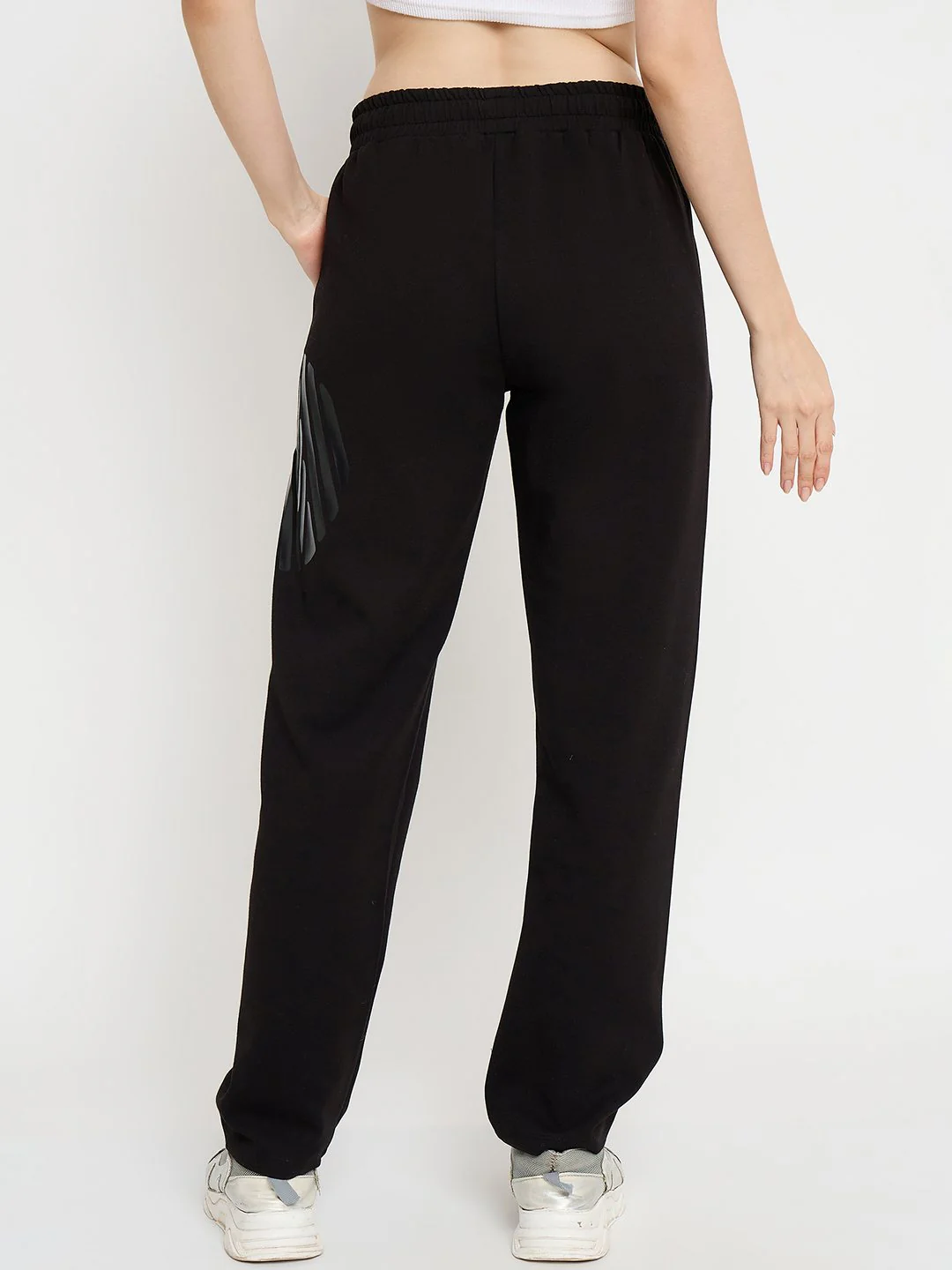 Madame Typography Print Black Straight Track Bottoms - Image 6
