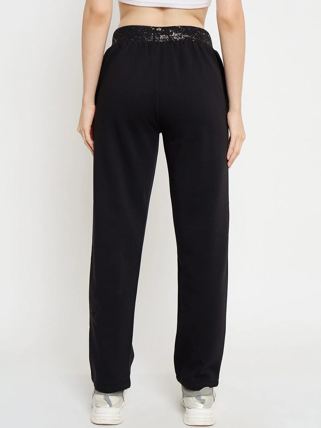 Madame Abstract Print Black Tapered Track Bottoms - Image 6