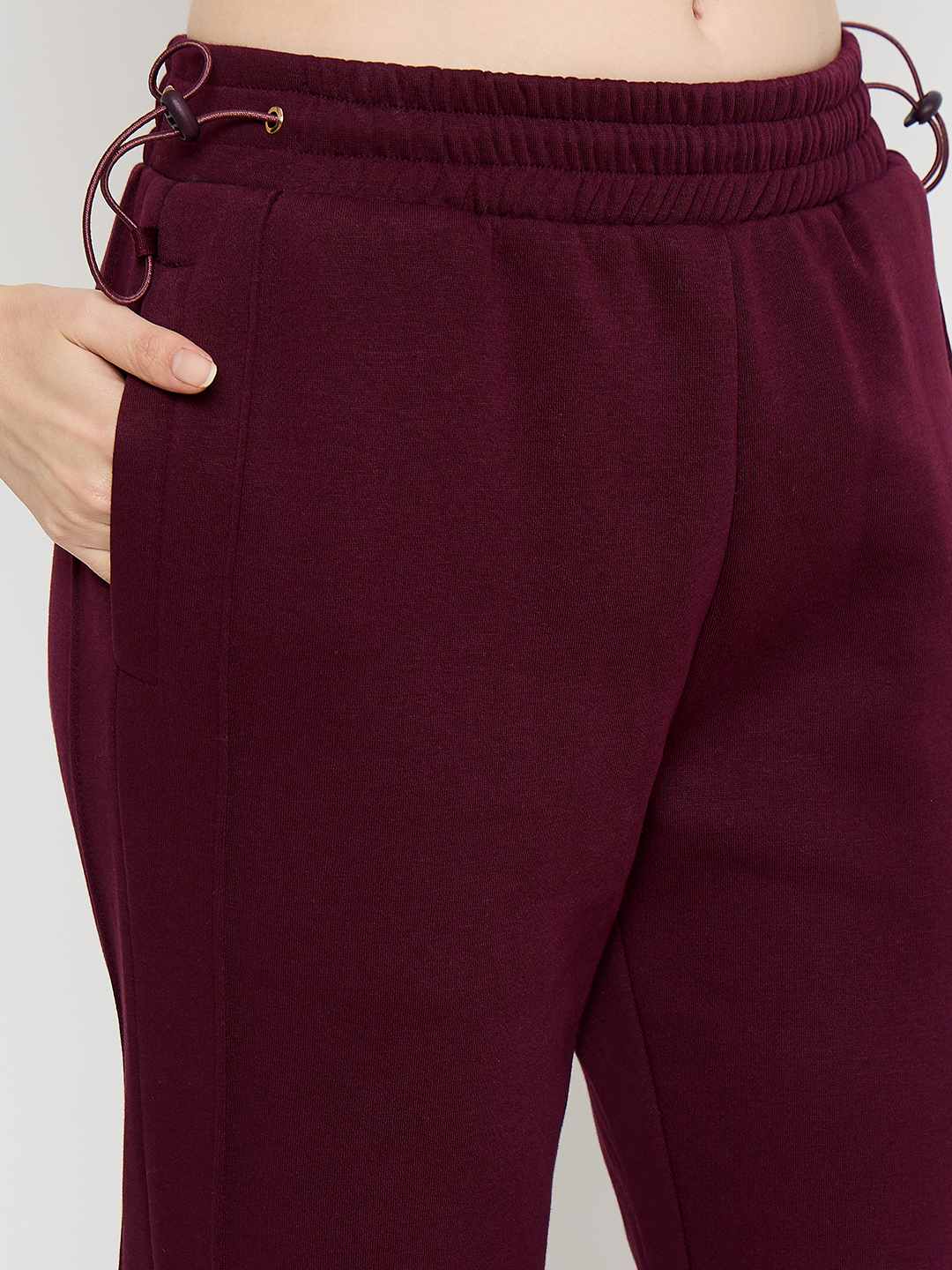Madame Typography Print Plum Straight Track Bottoms - Image 7