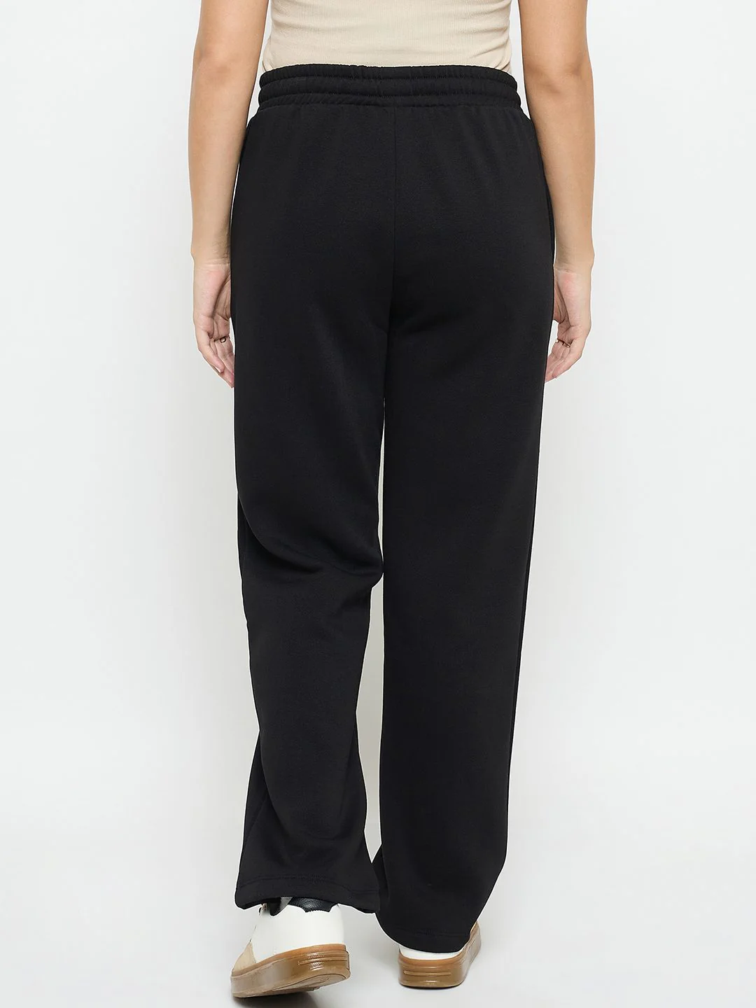 Madame Black Cotton Blend Track Bottoms - Image 6