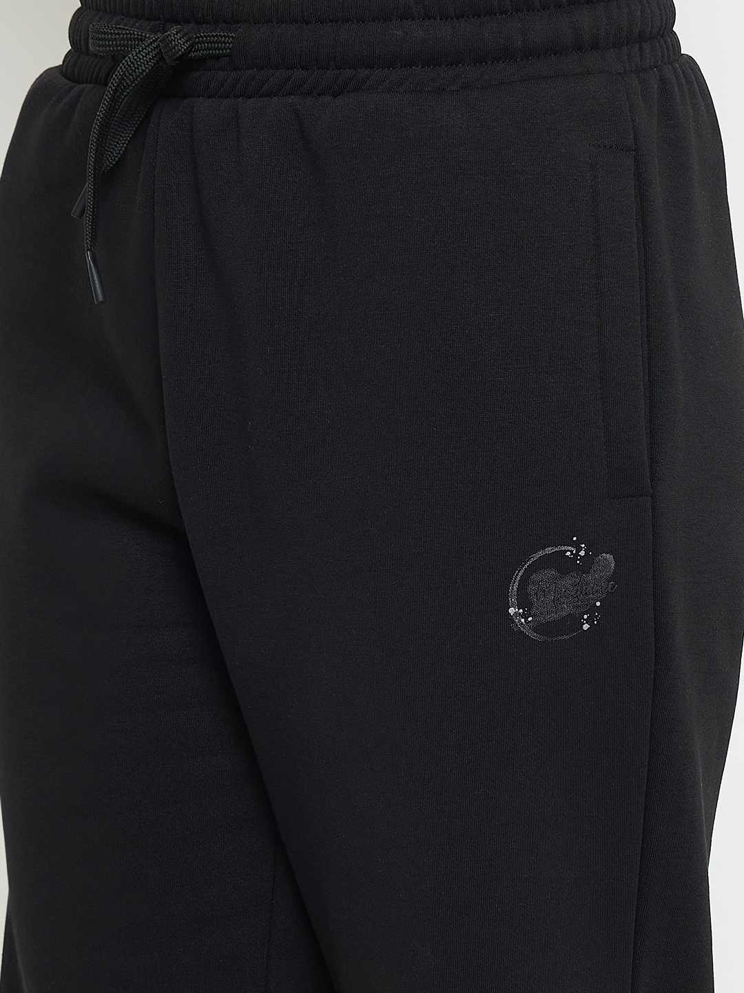 Madame Black Cotton Blend Track Bottoms - Image 7