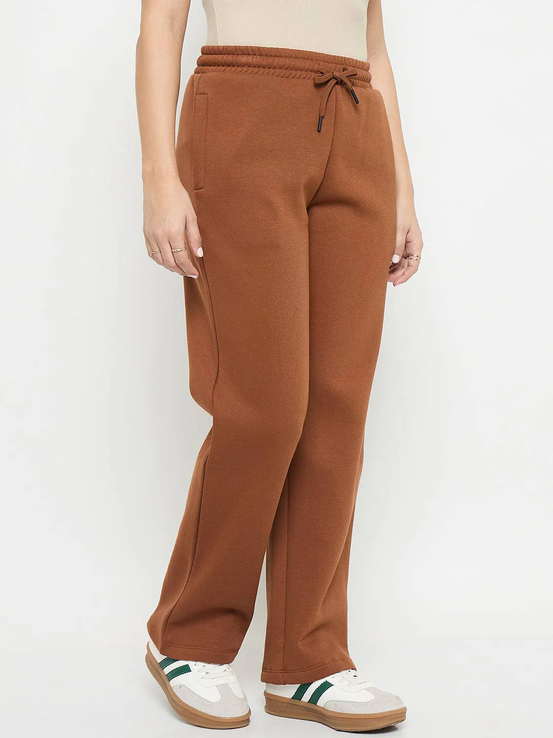Madame Brown Cotton Blend Track Bottoms - Image 4