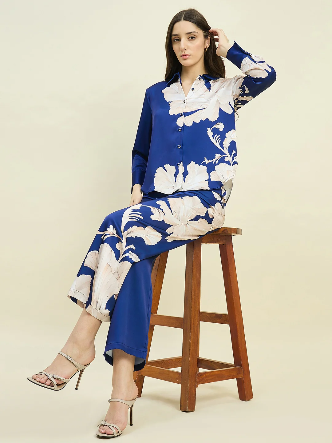 Madame Blue Printed Shirt - Image 2