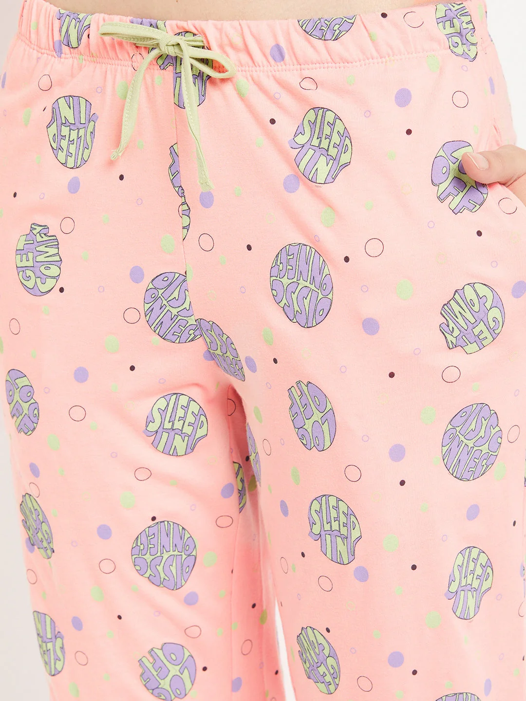 mSECRET Peach Printed Cotton Nightsuit - Image 5