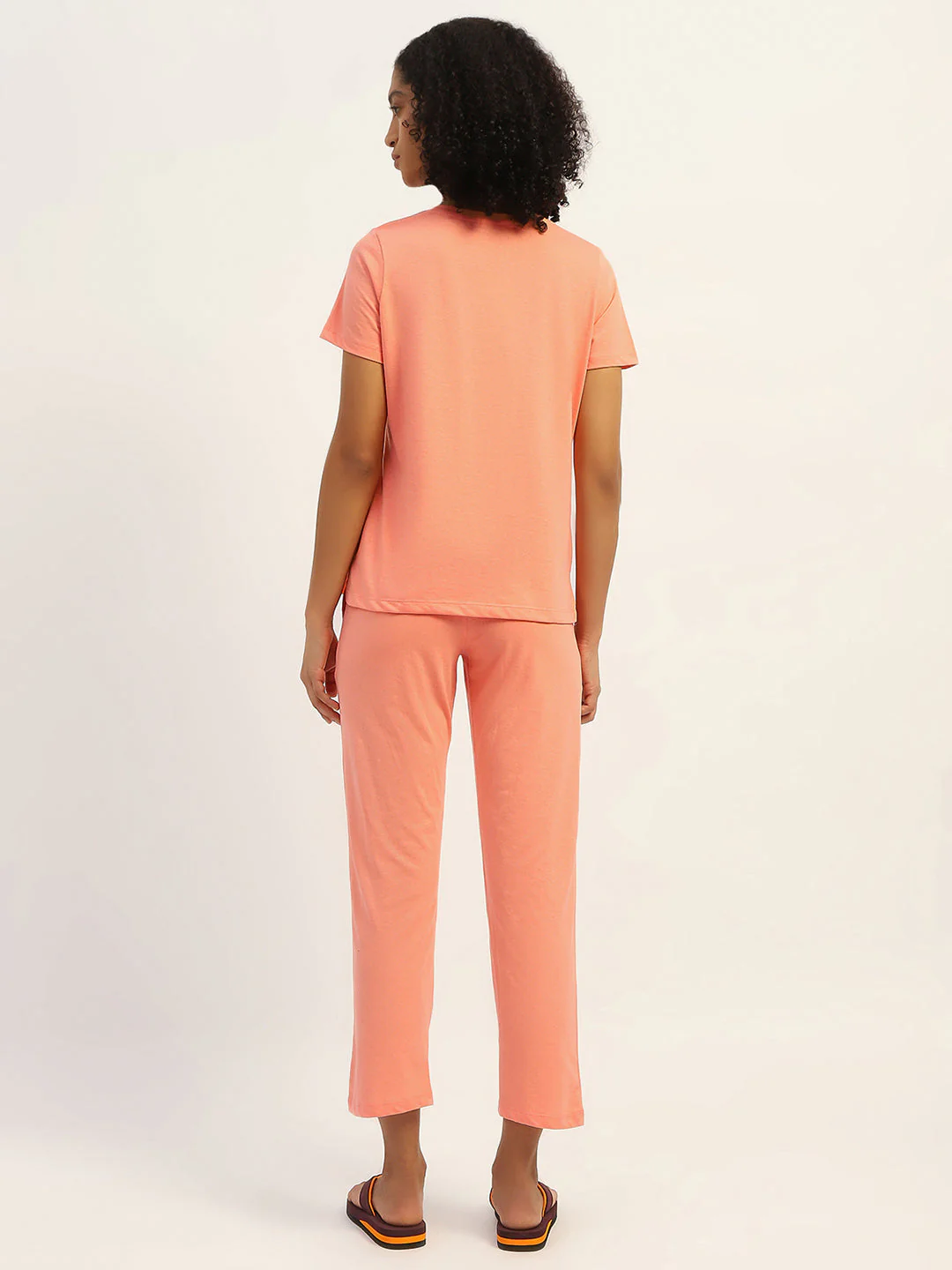 mSECRET Printed Orange Nightsuit Set - Image 6