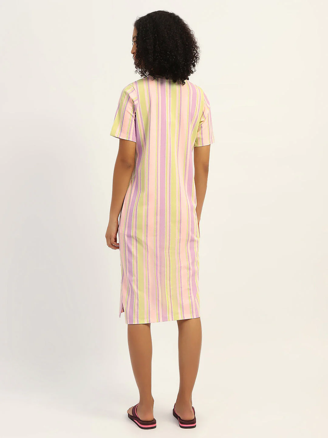 mSECRET Striped Pink Cotton Nightdress - Image 6