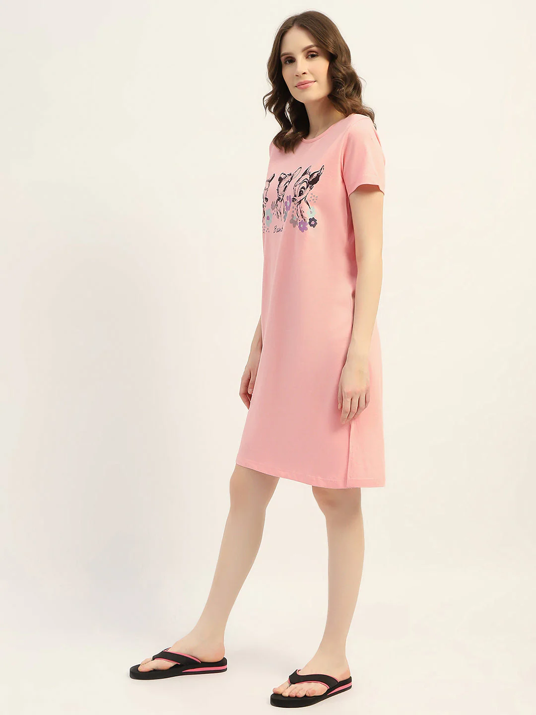 mSECRET Printed Peach Cotton Nightdress - Image 5