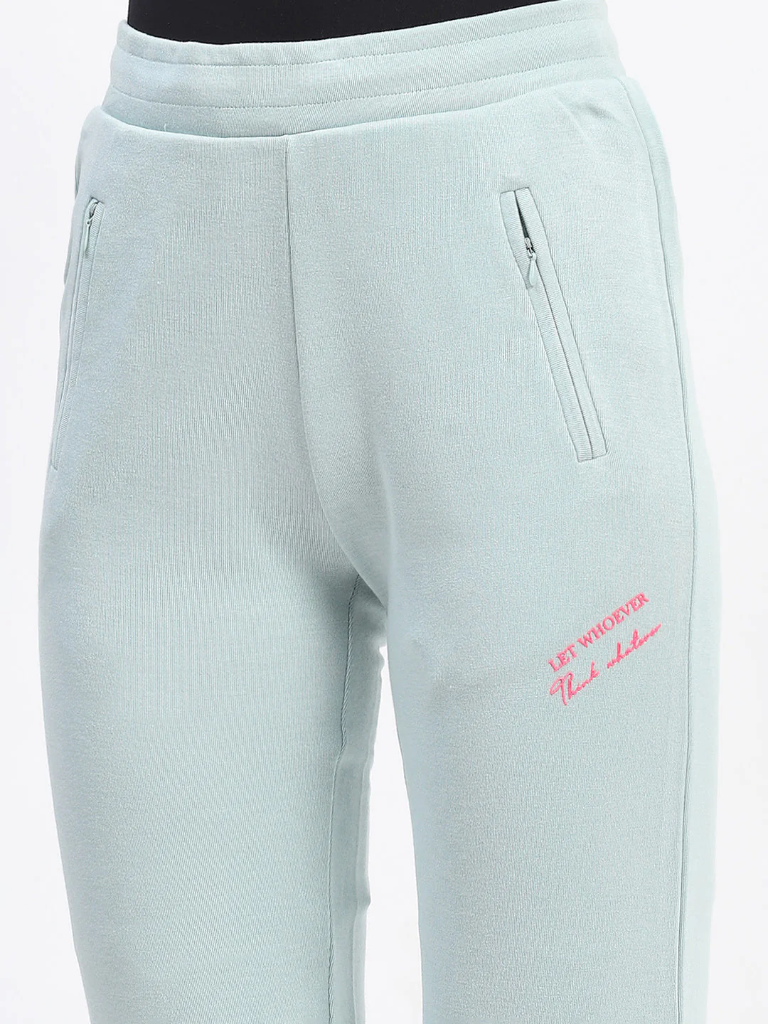 mSECRET Mint Straight-Fit Track Bottoms with Zippered Pockets - Image 6
