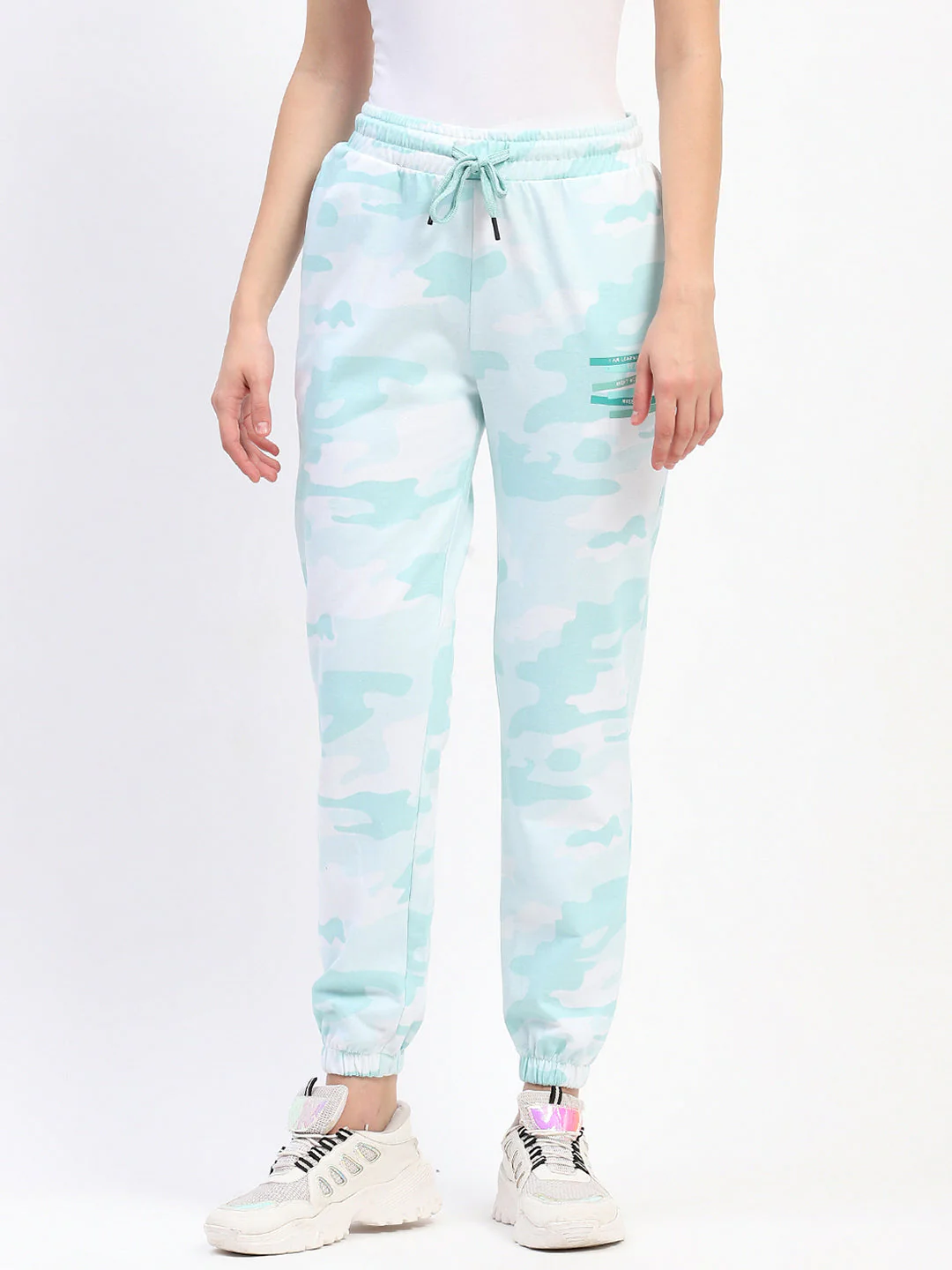 mSECRET Mint Camouflage Cotton Jogger Pants with Drawstring Waist - Image 2