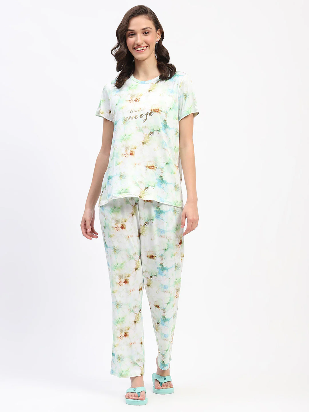 mSECRET Tie-Dye Mint Nightsuit Set - Image 3