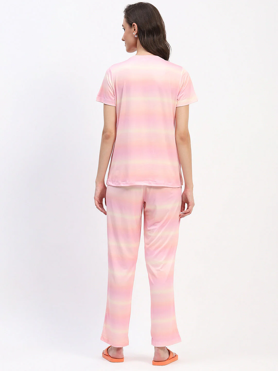 mSECRET Peach Ombre Short-Sleeve Night suit Set - Image 5