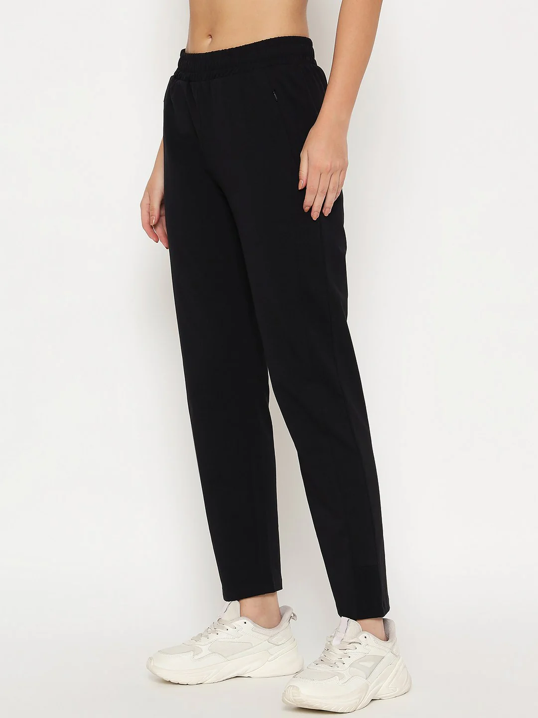 mSECRET Typography Adorned Cotton Blend Black Track Bottoms - Image 4